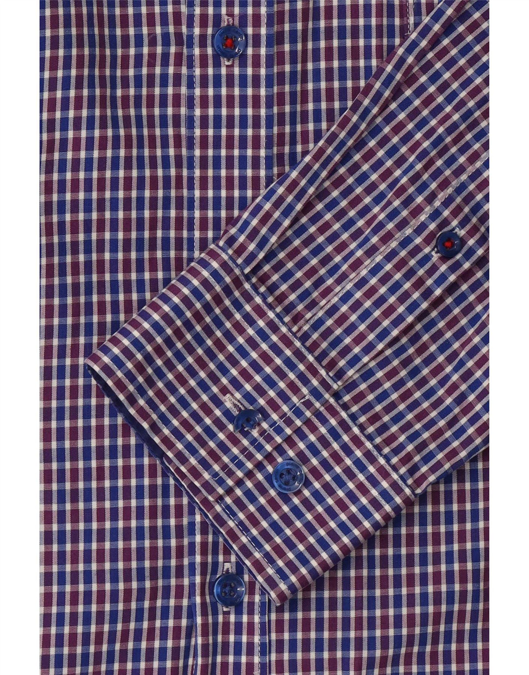 Camisa Pierre Cardin Hombre Pequeña Cuadros Azul Poliéster