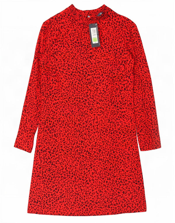 Marks & Spencer Vestido básico para mujer Reino Unido 42 Mediano Rojo Estampado animal