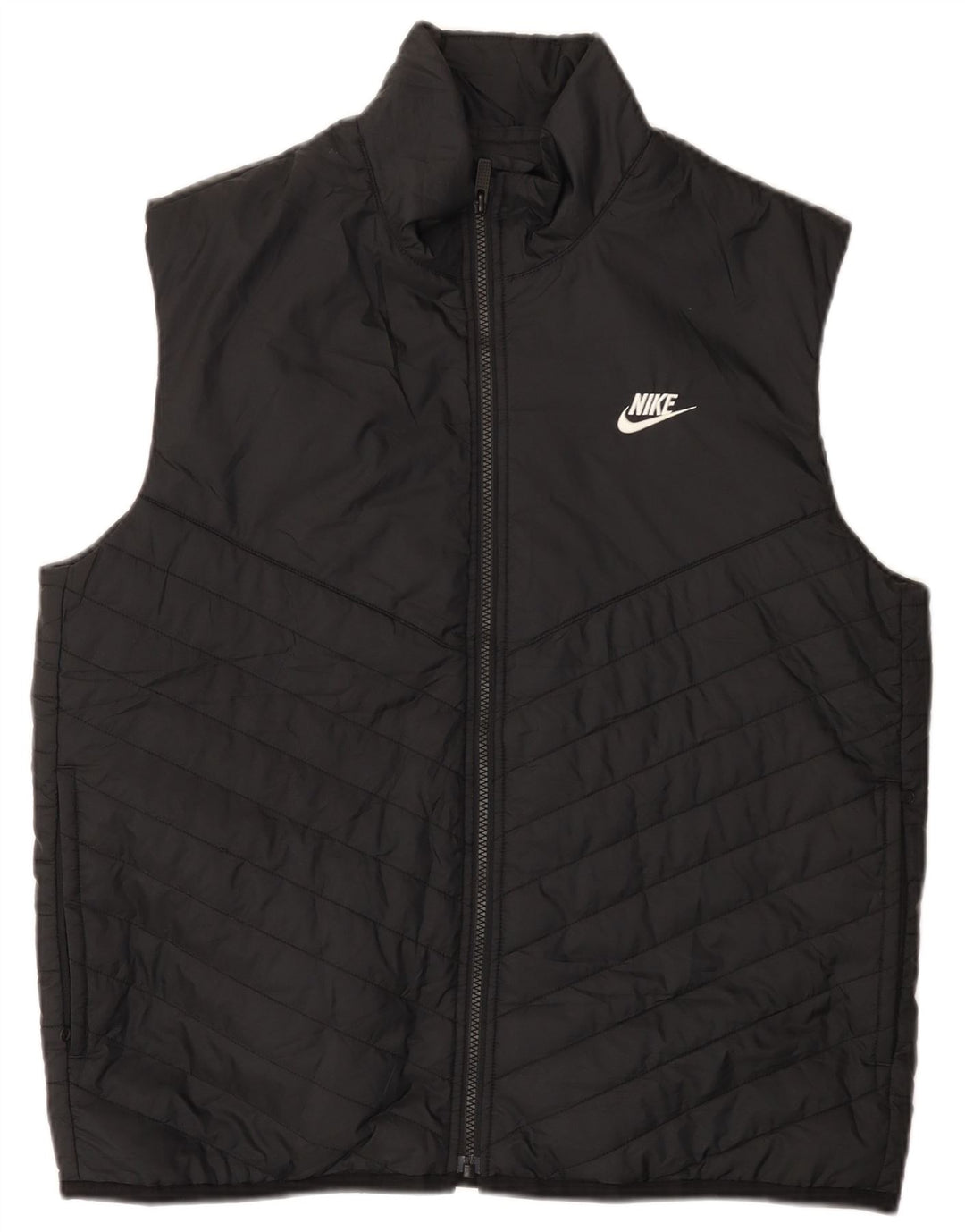 Nike Chaleco acolchado Therma-Fit para hombre UK 38 Mediano Negro Poliéster