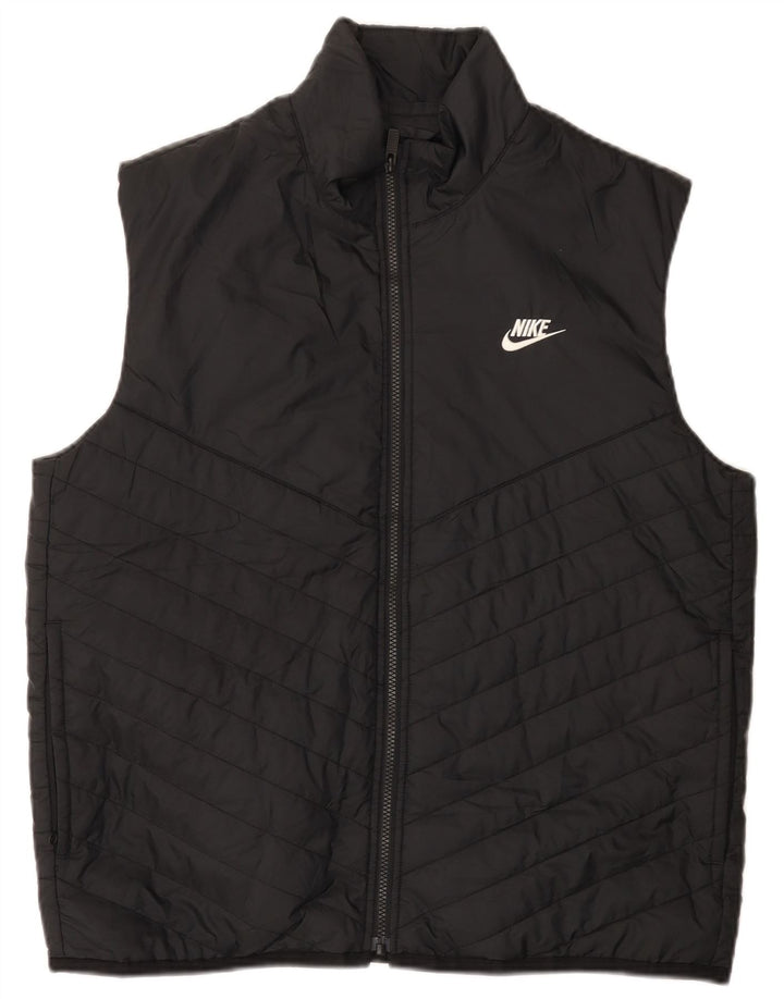 Nike Chaleco acolchado Therma-Fit para hombre UK 38 Mediano Negro Poliéster