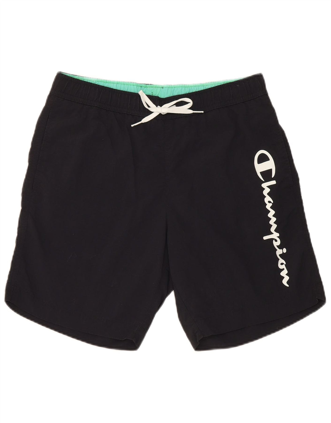 Champion Shorts De Baño Gráfico Para Hombre Small Black Polyamide