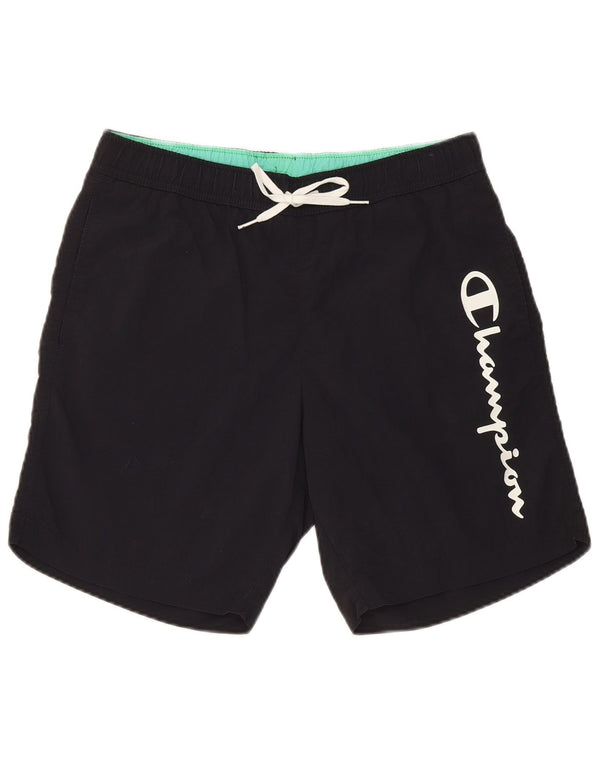 Champion Shorts De Baño Gráfico Para Hombre Small Black Polyamide