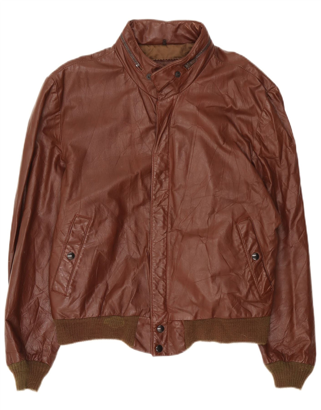 Cooper Chaqueta de cuero con capucha para hombre UK 42 XL Cuero marrón