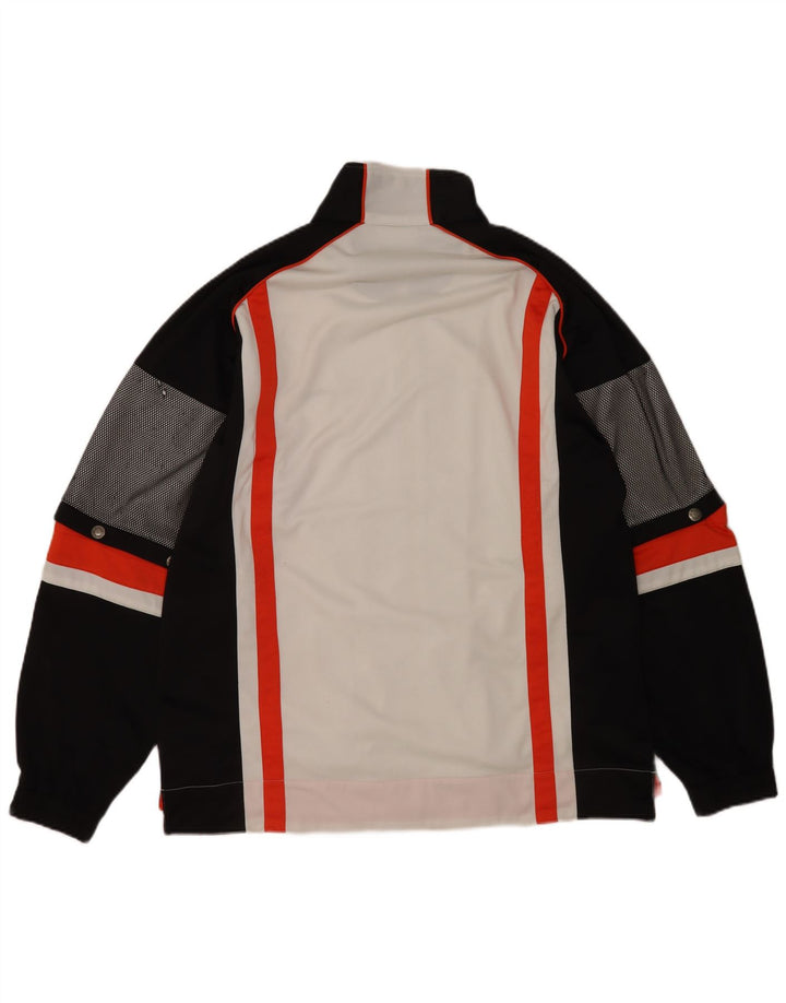Sergio Tacchini Chaqueta de chándal para hombre 2XL Blanco Colorblock Poliéster