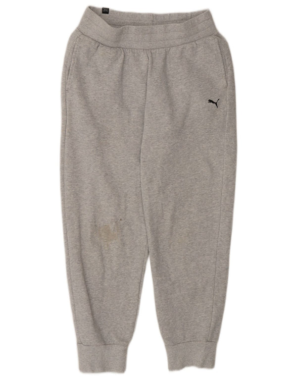 Puma Mujer Chándal Pantalones Joggers UK 10 Pequeño Gris Algodón