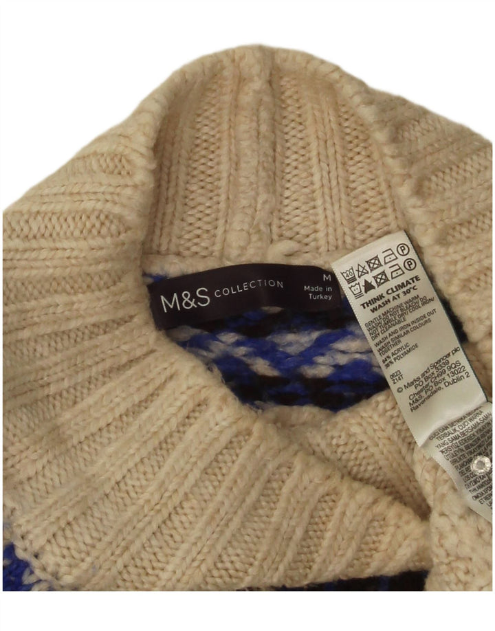 Marks & Spencer Suéter con Cuello Alto para Mujer UK 40 Medium Off White
