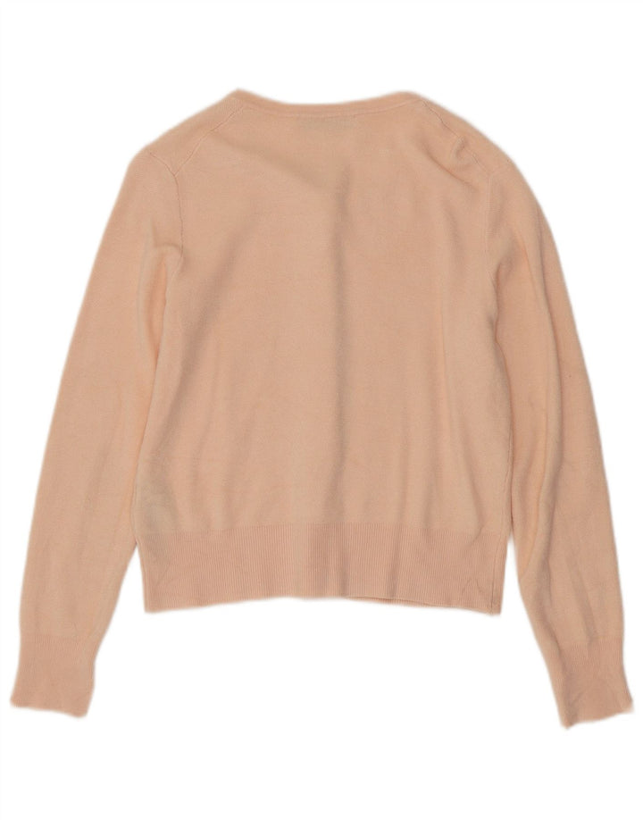 Zara Mujer Cárdigan Suéter UK 12 Viscosa Rosa Mediana