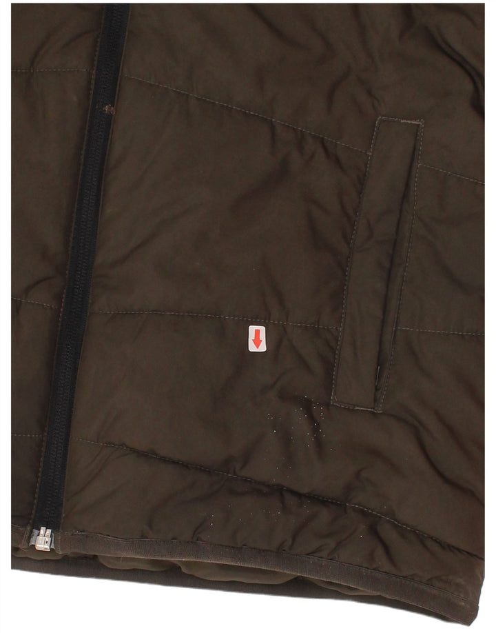 Adidas Chaqueta acolchada con capucha para niños 9-10 años Caqui Poliéster color block