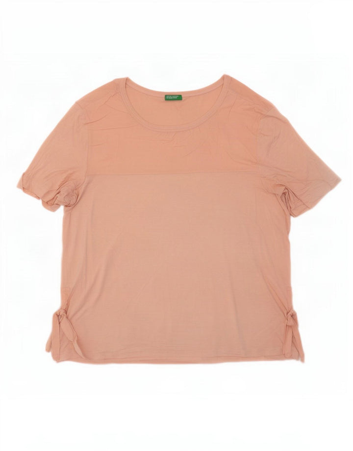 Camiseta Benetton Mujer Top UK 46 Large Rosa