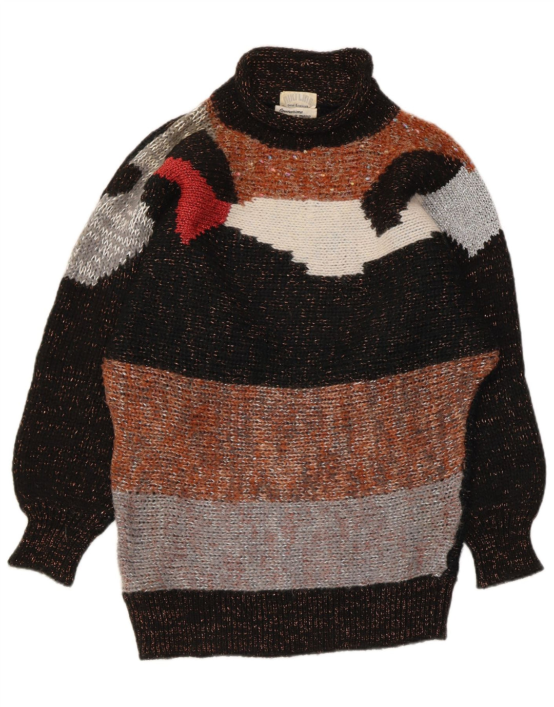 Niki Line - Jersey con cuello vuelto para mujer, talla 40, talla grande, multicolor