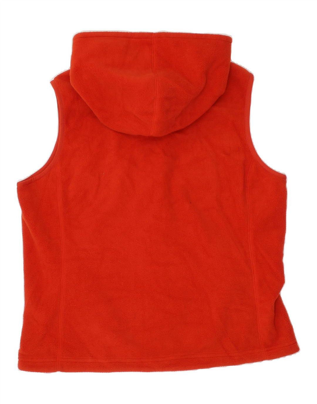 EDDIE BAUER Womens Hooded Fleece Gilet UK 14 Medium Orange Polyester Vintage Eddie Bauer and Second-Hand Eddie Bauer from Messina Hembry 