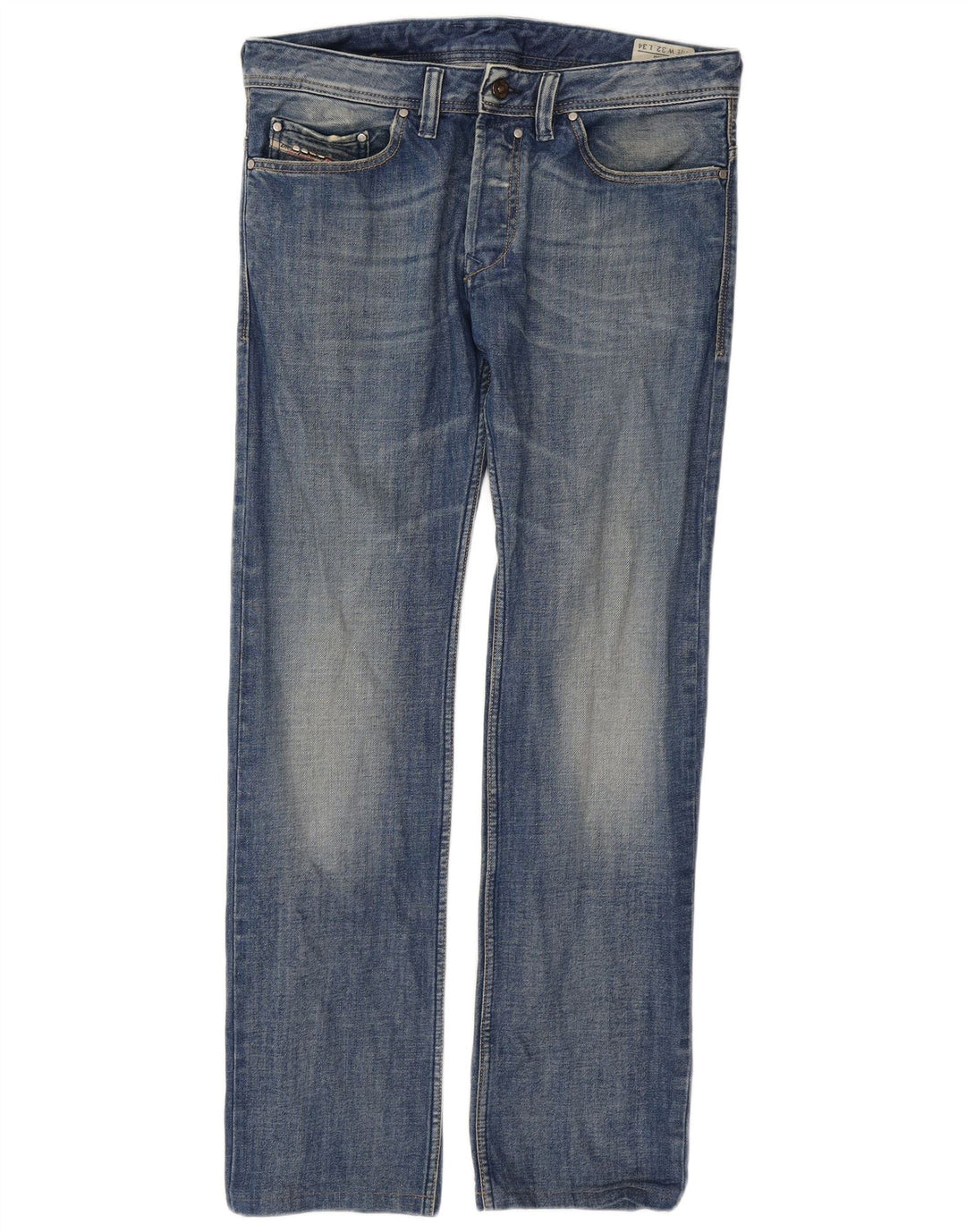 Diesel Vaqueros Rectos Hombre W32 L32 Algodón Azul