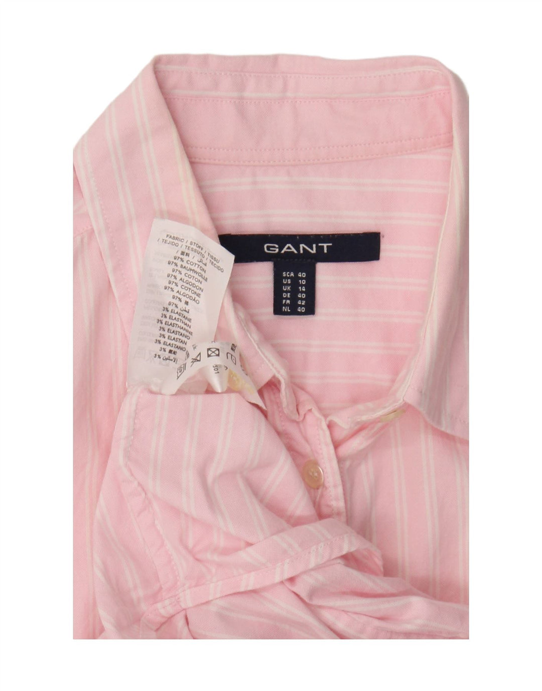 Camisa Gant para mujer UK 44 Algodón a rayas rosa grande