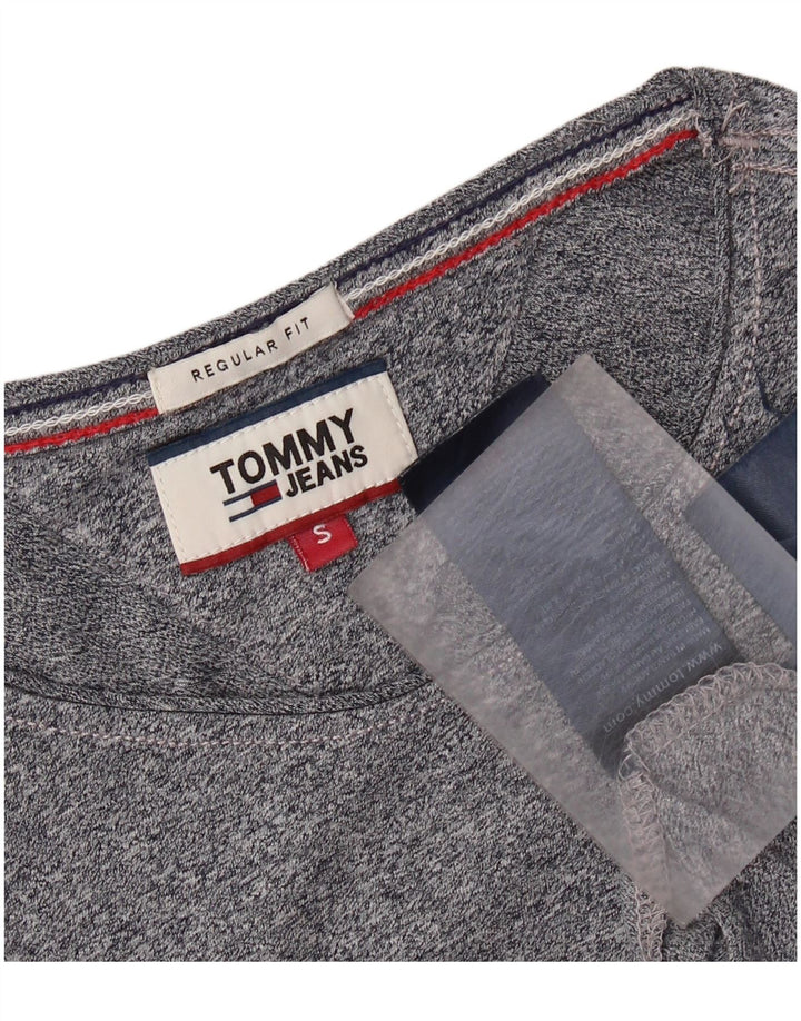 Tommy Hilfiger Camiseta de corte regular para hombre Top Small de algodón moteado en azul marino