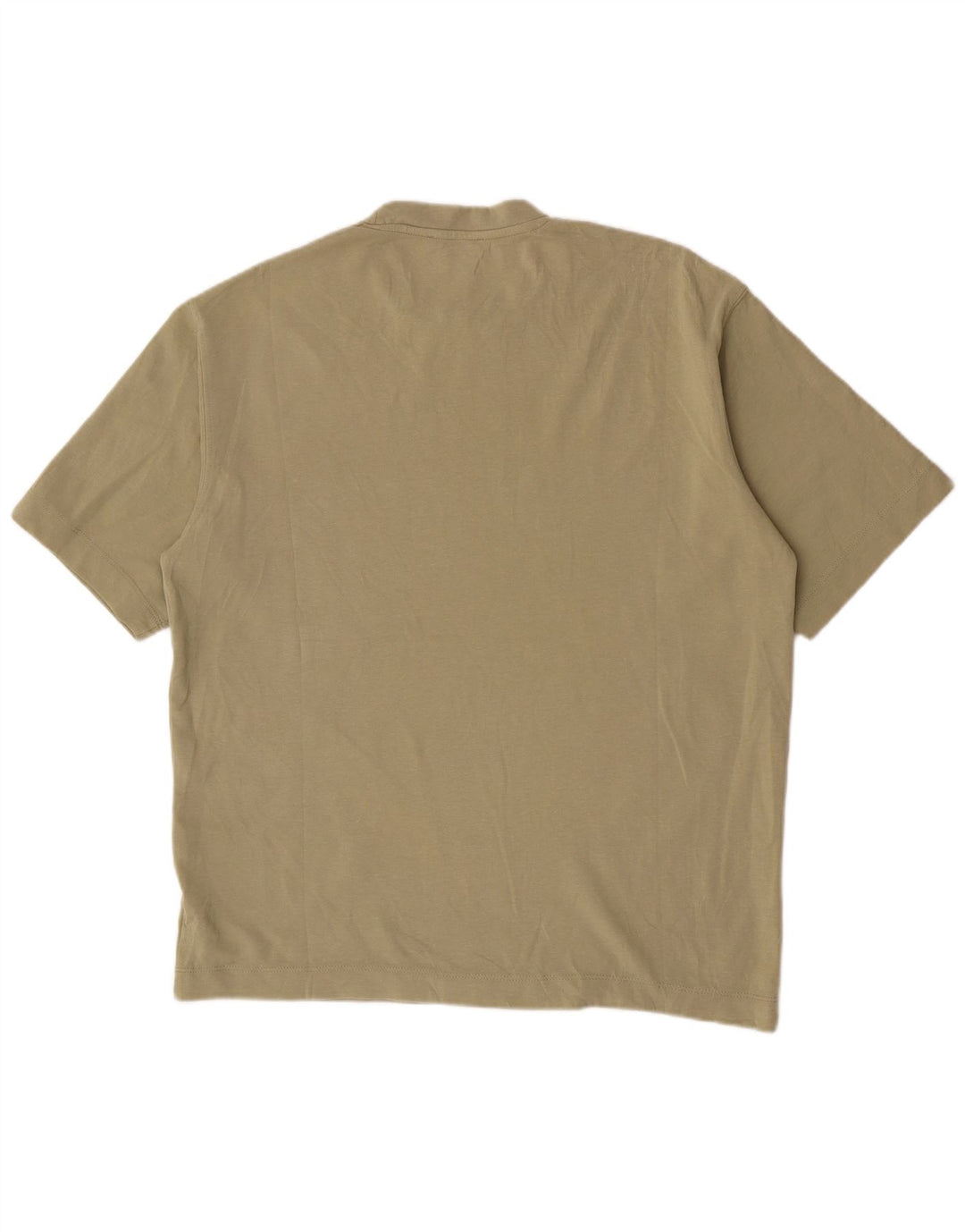 Zara Hombre Camiseta Top Small Caqui Algodón
