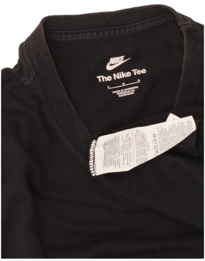 Camiseta NIKE para hombre Top grande de algodón negro