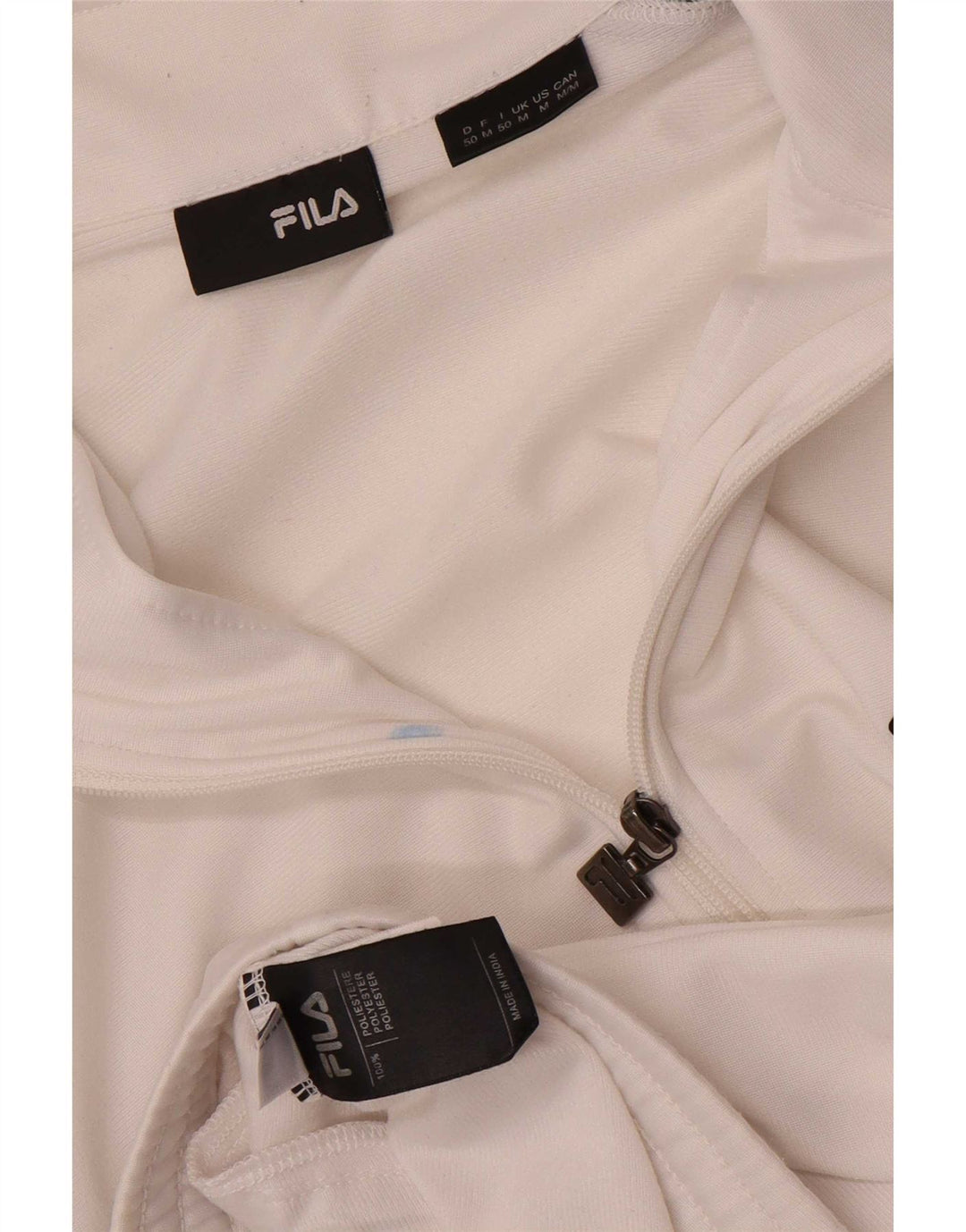 Fila Hombre Chándal Top Chaqueta Medio Blanco Colorblock Poliéster