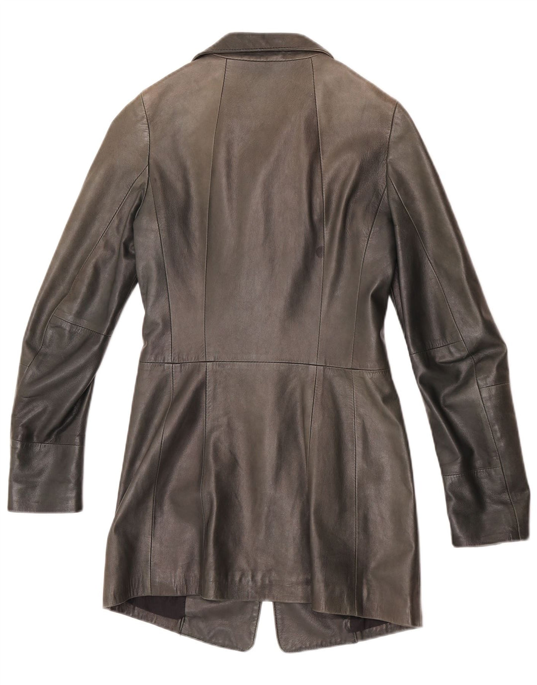 Chaqueta de cuero vintage para mujer IT 40 cuero verde pequeño