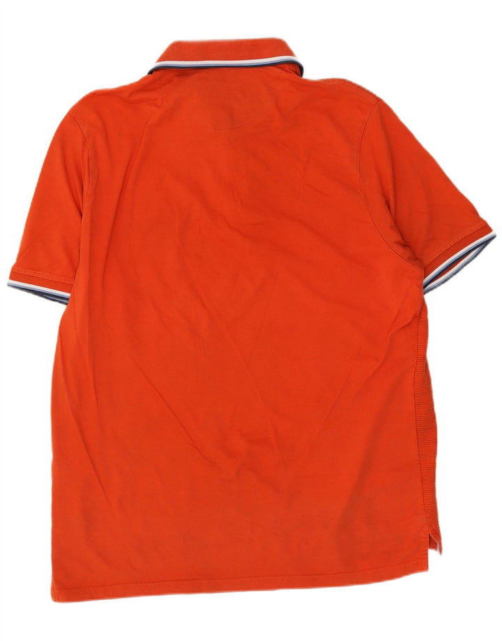 Marks & Spencer Polo azul Harbor de ajuste relajado para hombre, talla grande, naranja