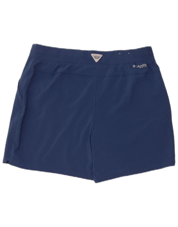 Columbia Pantalones Cortos Casuales Para Mujer Grande W32 Poliéster Azul Marino