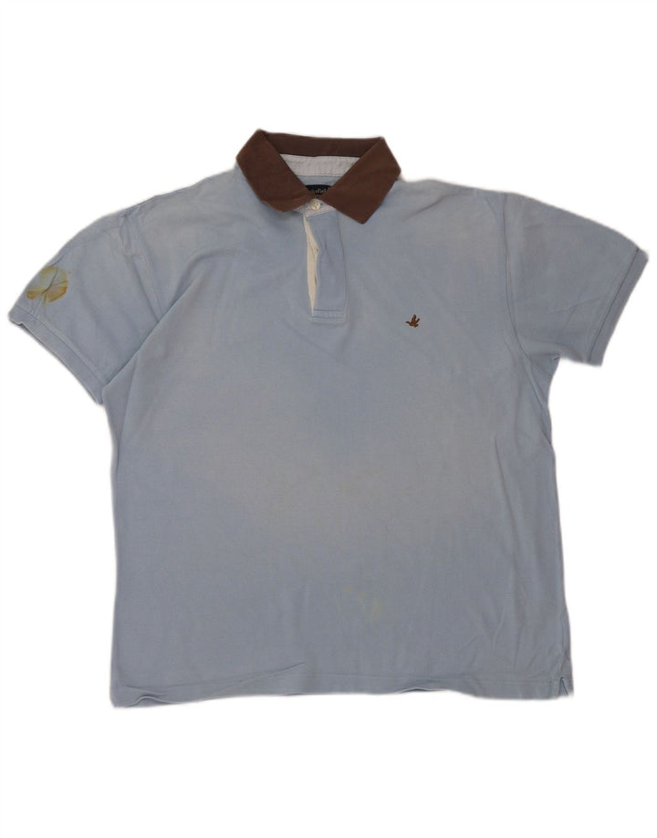 BROOKSFIELD Polo de rugby para hombre IT 52 Algodón azul grande