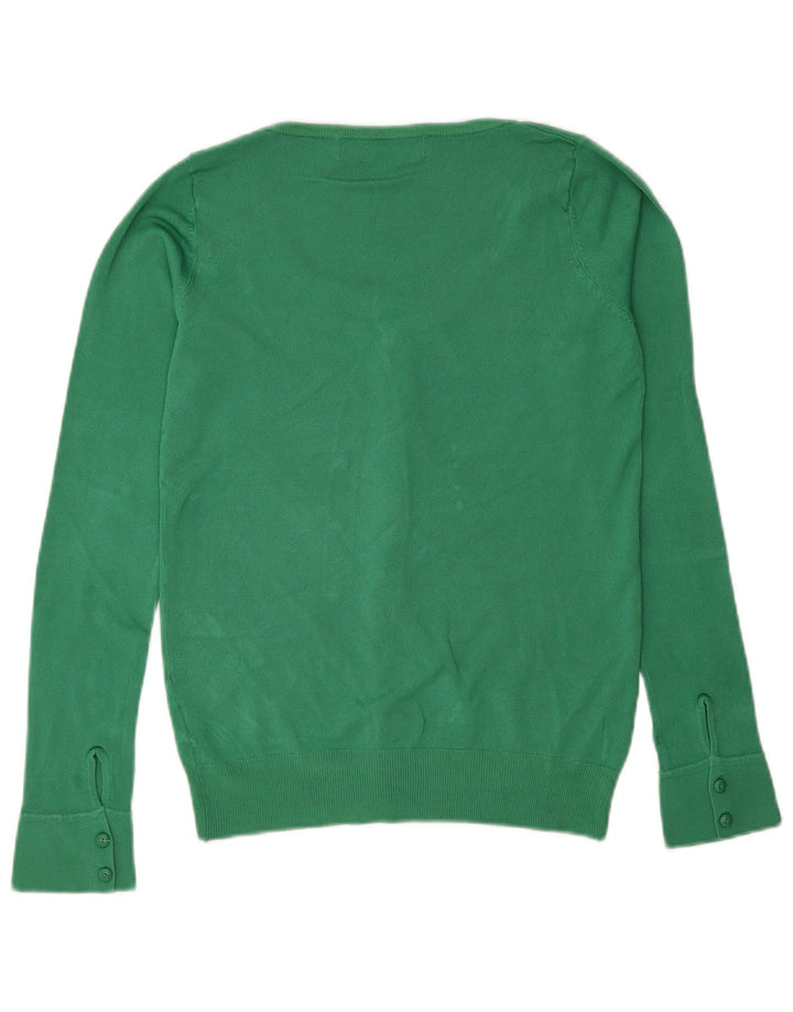Zara Mujer Cárdigan Suéter UK 12 Rayón Verde Medio