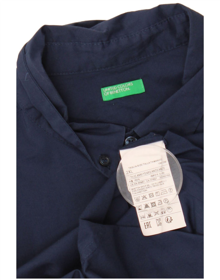 Benetton Camisa Niña 11-12 Años 2XL Azul Marino Algodón