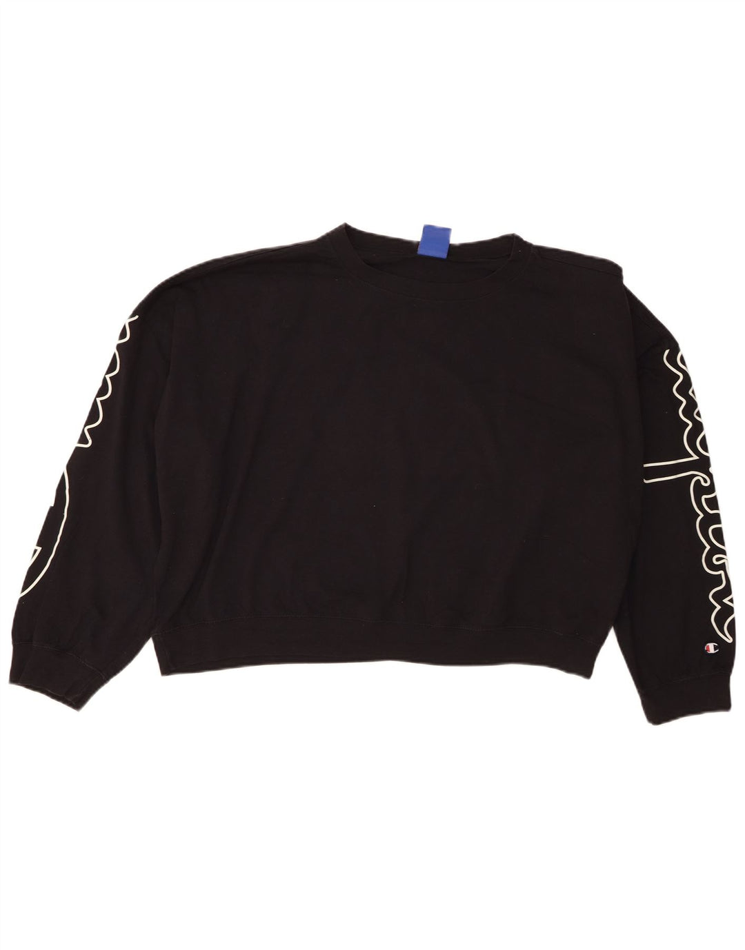 Champion Sudadera con gráfico extragrande para mujer, talla 44, talla M, color negro