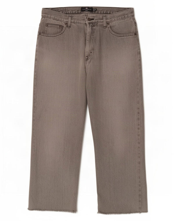 Marks & Spencer Mens Blue Harbour Capri Jeans W34 L23 Grey Cotton