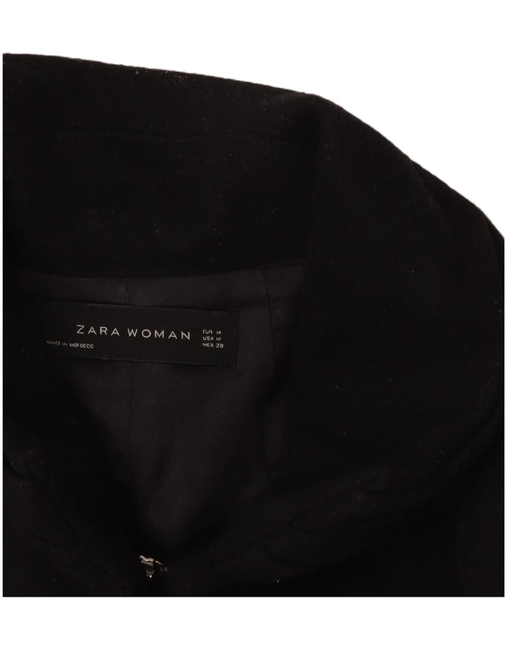 Zara Mujer Abrigo Reino Unido 42 Mediano Negro