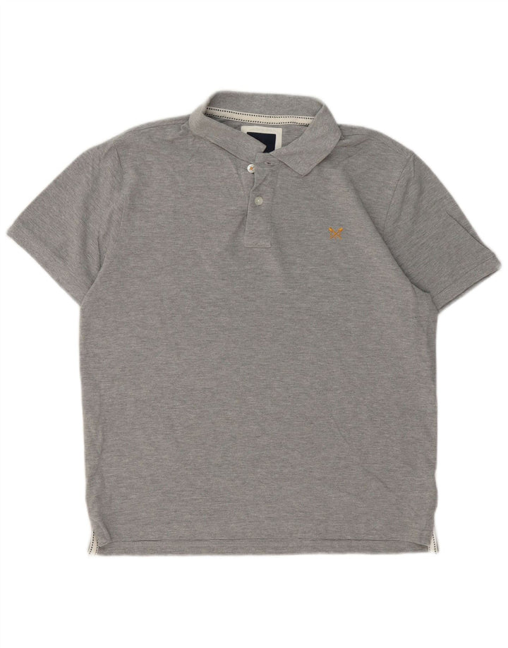 Crew Clothing Polo para hombre de algodón gris medio