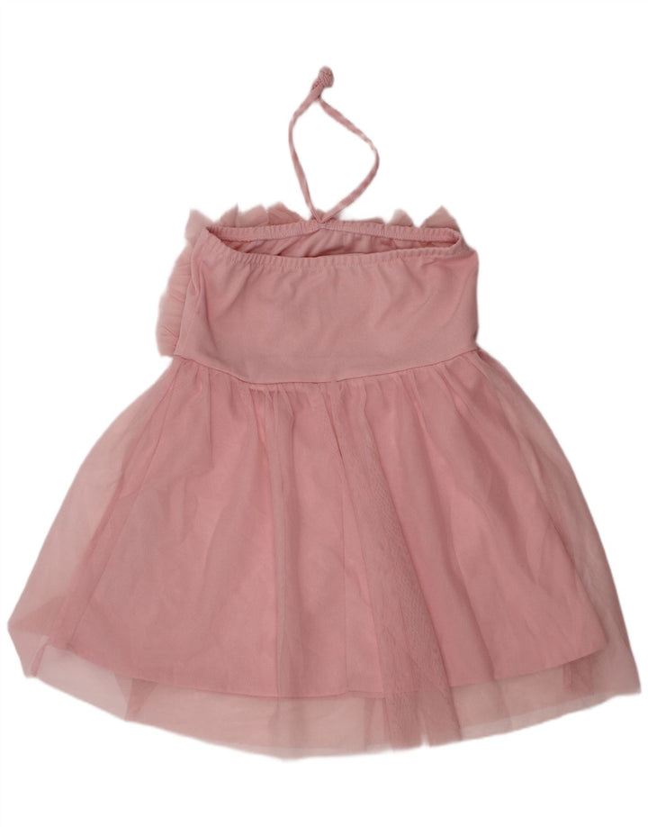 TERRANOVA Girls Halter Dress 6-7 Years Pink Polyester
