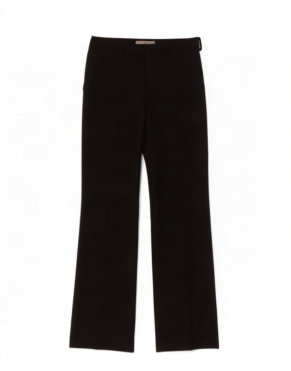 Zara Mujer Pantalones Casuales De Pierna Ancha EU 36 XS W26 L33 Poliéster Negro