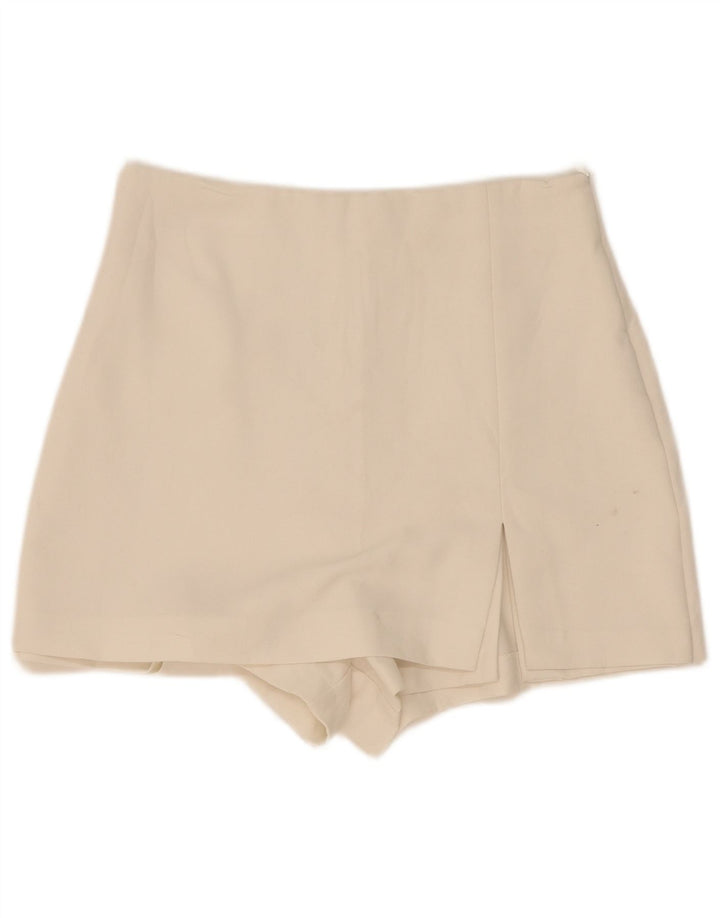 Zara Mujer Skort Hot Pants Mediano W28 Blanco