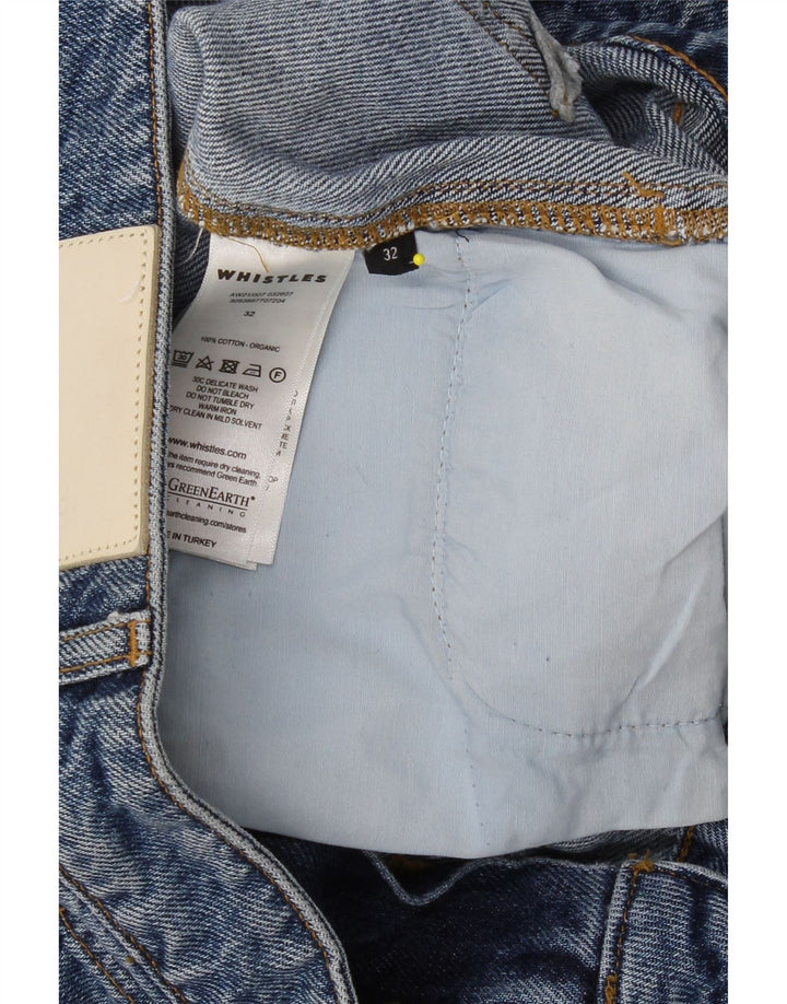 WHISTLES Womens Straight Jeans W32 L27 Blue Cotton Vintage Whistles and Second-Hand Whistles from Messina Hembry 