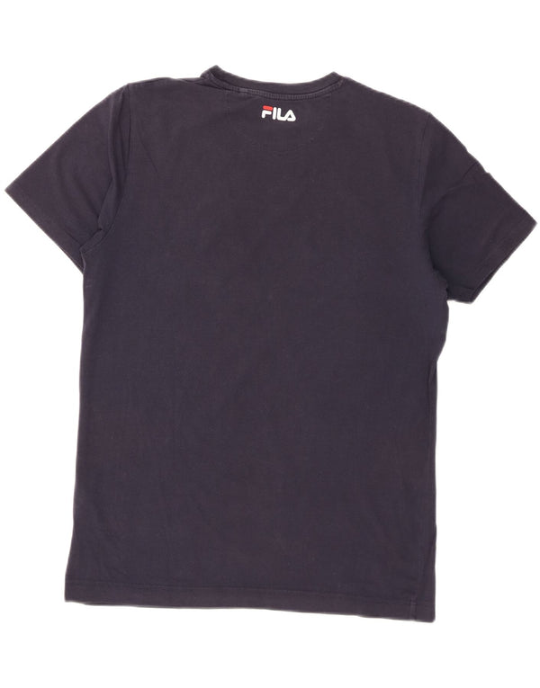 Fila - Camiseta gráfica para hombre, talla grande, algodón azul marino