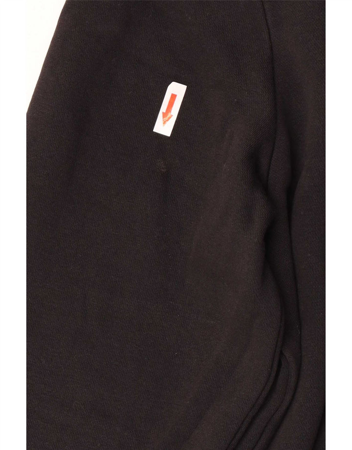 Tommy Hilfiger Sudadera con gráfico y cuello con cremallera para hombre Jumper Medium Black Cotton