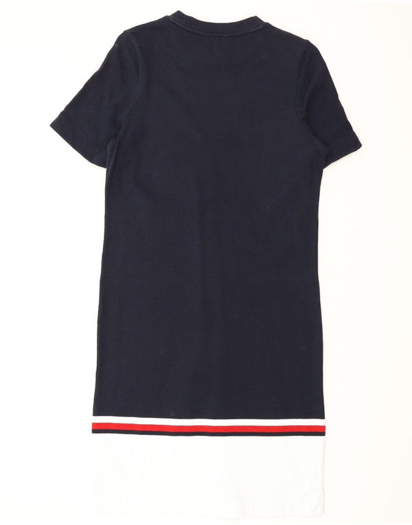 Tommy Hilfiger Vestido estilo camiseta para mujer UK 10 Small Azul marino Colorblock