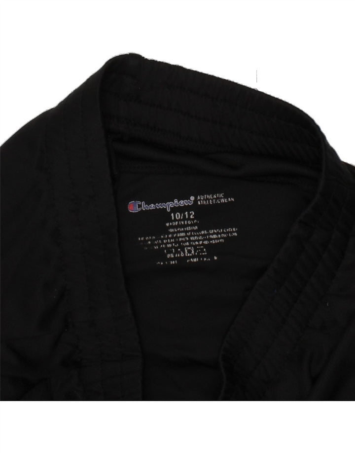 CHAMPION Boys Graphic Sport Shorts 10-11 Years Black Vintage Champion and Second-Hand Champion from Messina Hembry 