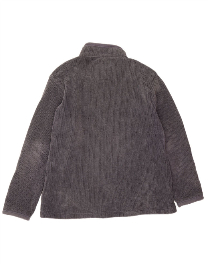 Weird Fish Jersey de forro polar holgado con cuello con cremallera para hombre Poliéster gris medio