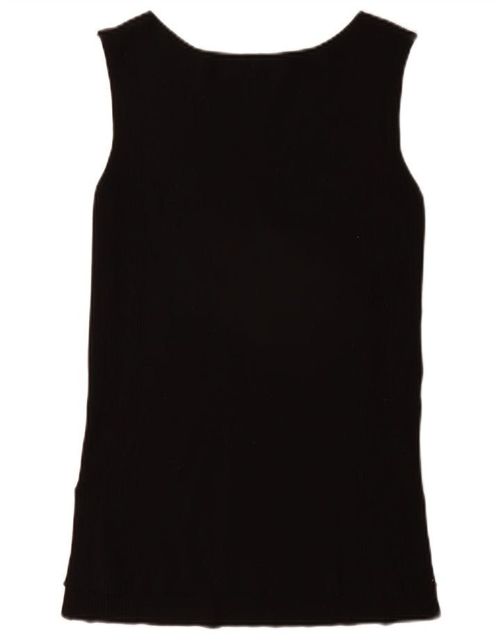 Zara Mujer Chaleco Top UK 10 Small Negro