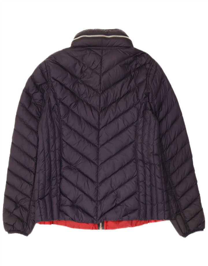 Michael Kors Chaqueta acolchada con capucha para mujer UK 14 Mediana Azul marino Poliéster