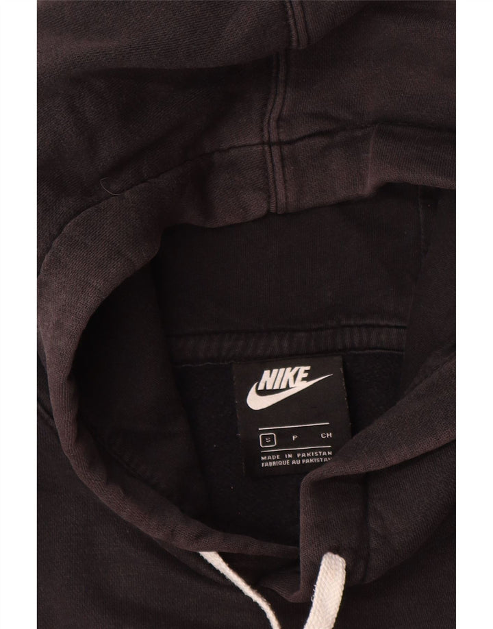Nike Sudadera con capucha gráfica para hombre, talla pequeña, algodón negro