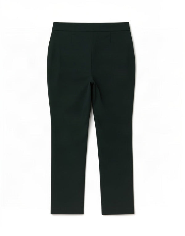 Marks & Spencer Pantalones informales ajustados para mujer UK 12 Medium W30 L26 Verde