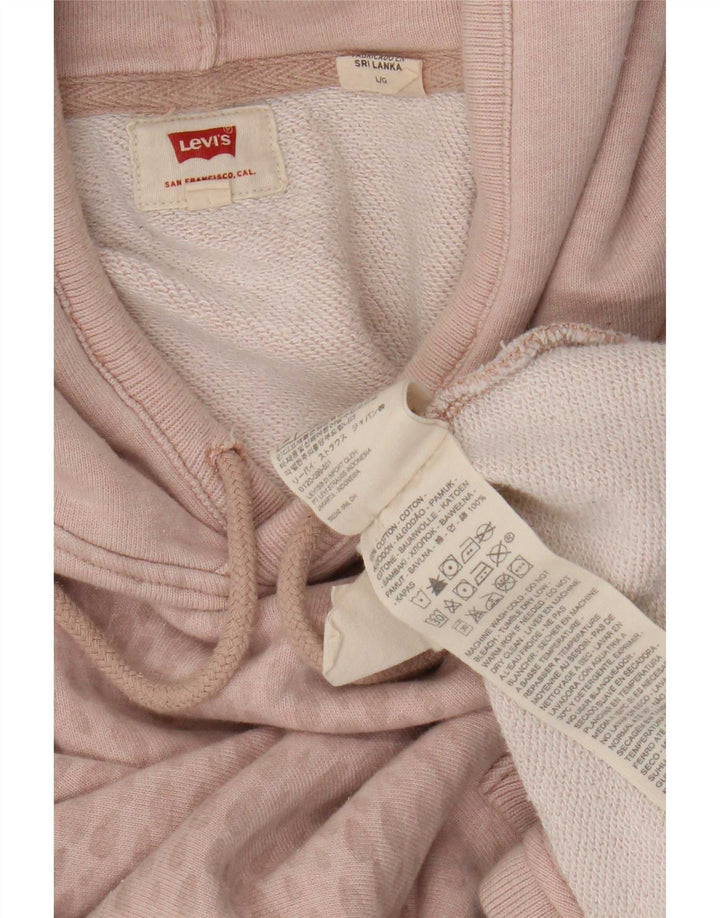 Levi's Jersey con capucha para hombre, talla grande, de algodón con lunares rosas
