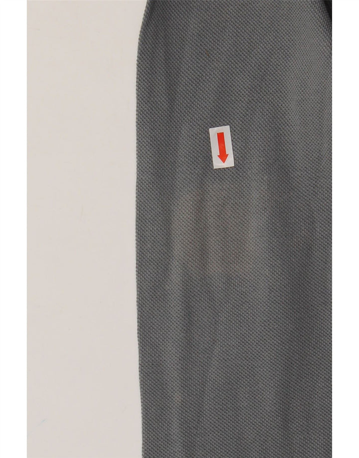 FRED PERRY Camiseta para hombre de manga larga de algodón gris medio