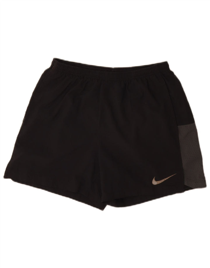 Pantalones cortos deportivos Nike Dri Fit para hombre Poliéster color block negro mediano