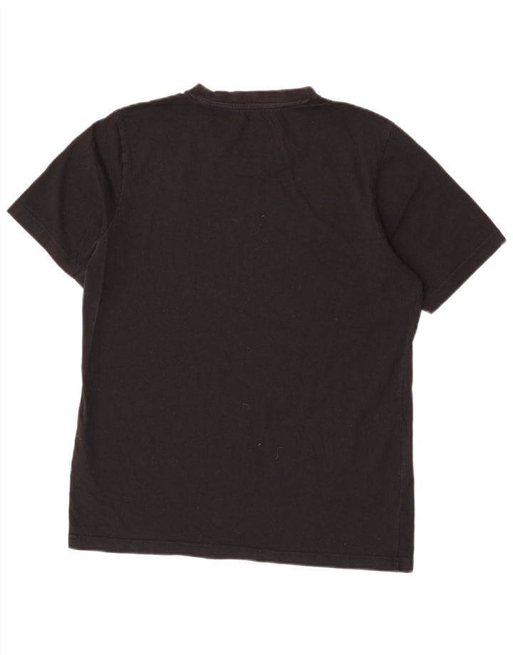 Adidas - Camiseta para hombre, talla pequeña, algodón negro