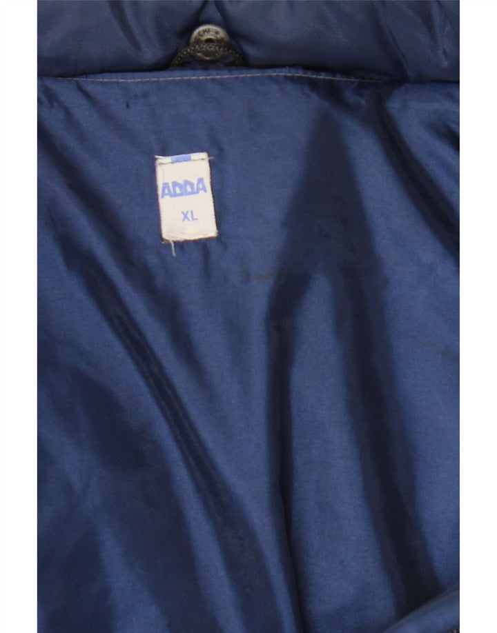 Vintage hombres chaqueta acolchada Reino Unido 42 XL azul marino