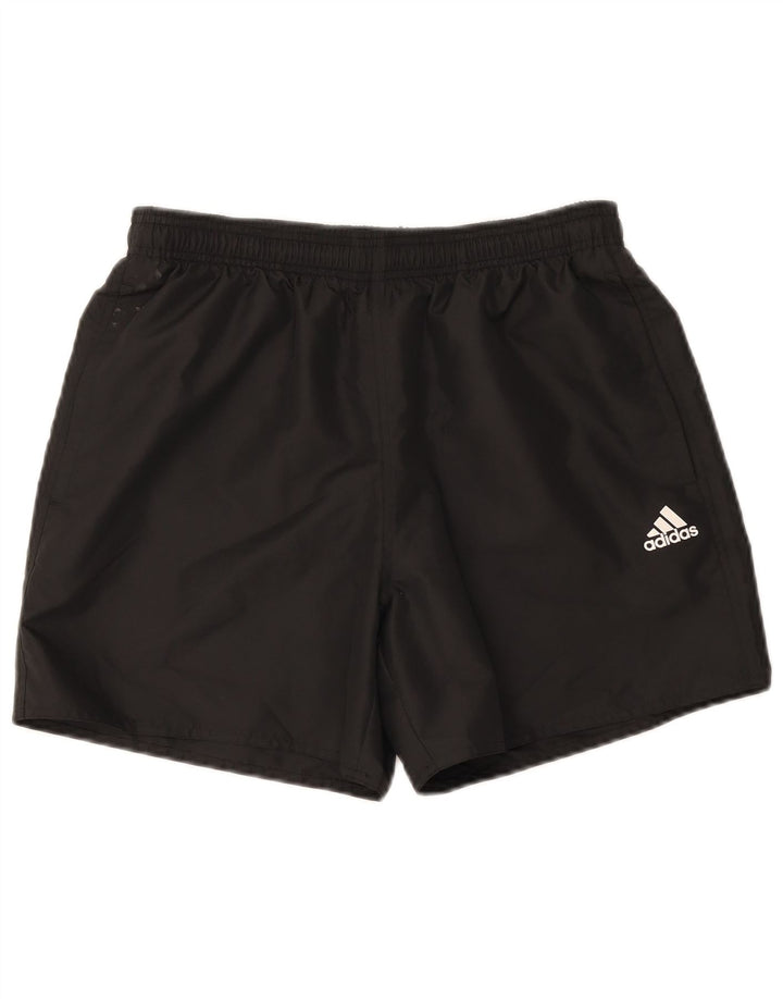ADIDAS Pantalones cortos deportivos para hombre Grande Poliéster negro
